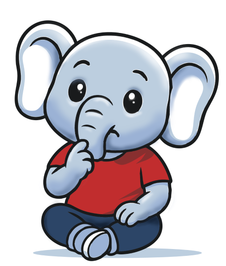 School mascot elephant character